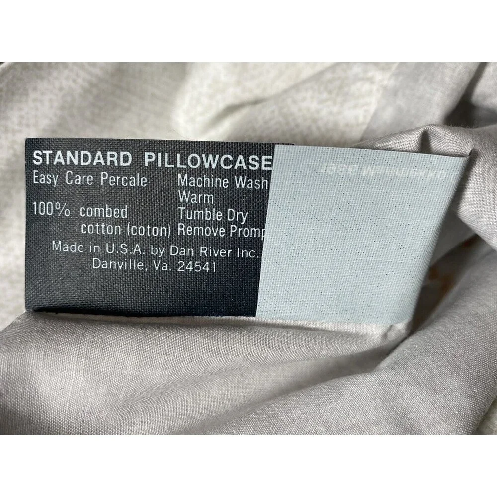 Marimekko Dan River Sheet Set King Flat 1986 Wildflower Meadow Grass Vtg Bedding